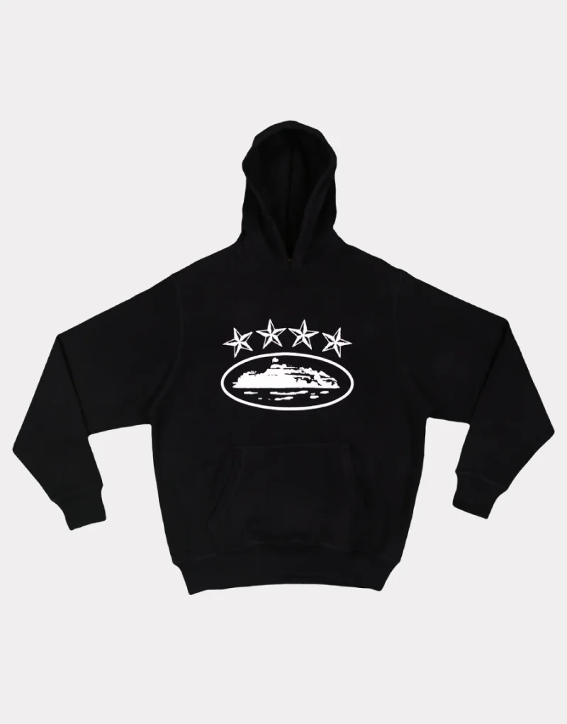 Corteiz 4Starz Alcatraz Hoodie Black